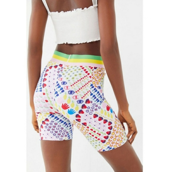 Champion x Susan Womens Multicolored Bike Short NWT Size XSmall - Picture 2 of 3